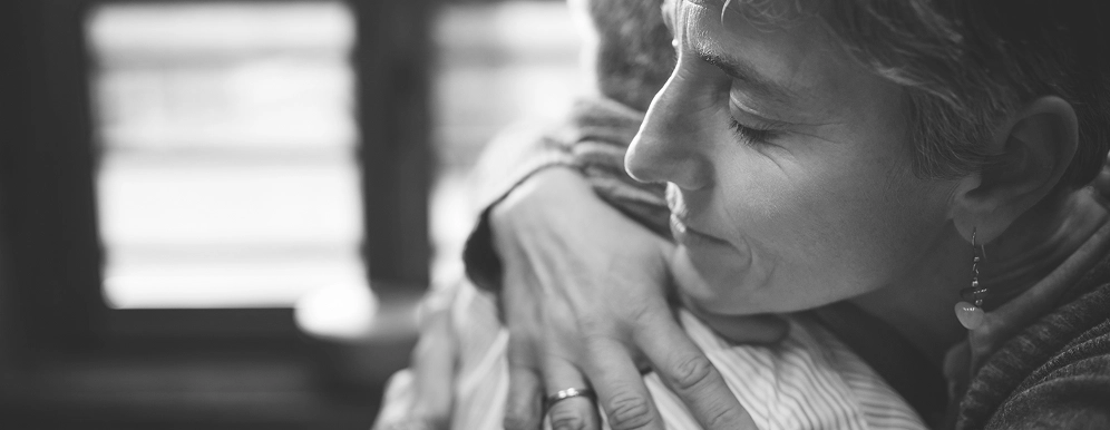 embrace woman hidden